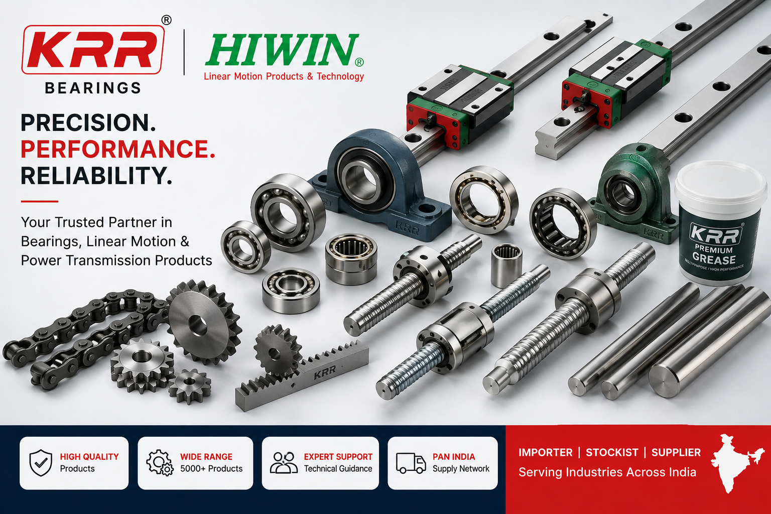 KRR Bearings and HIWIN Linear Motion Products